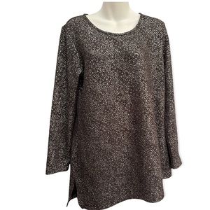 Christopher & Banks Sparkly Black  tunic Top.  Woman’s Size large